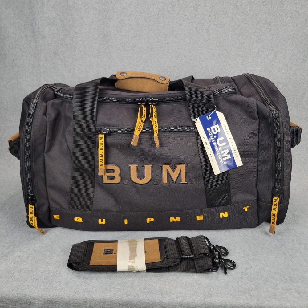 B.U.M. Equipment Duffle Bag Unisex Large Black Outback Collection Canvas 24in